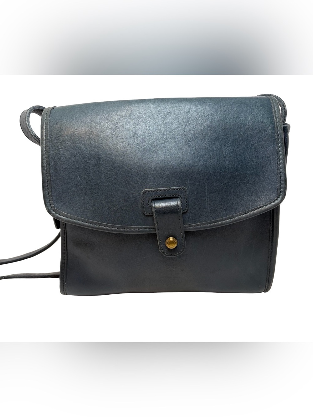 Vintage Coach Navy Mulberry Leather Crossbody made in USA 🇺🇸